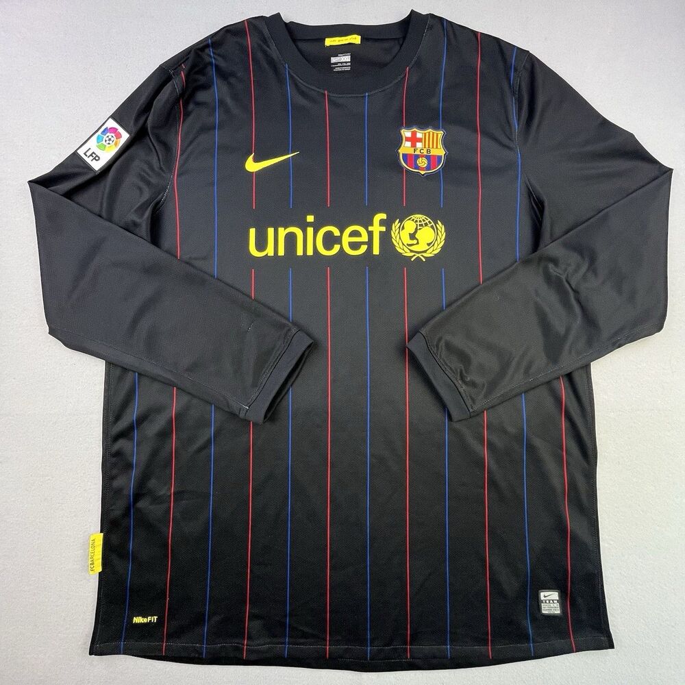 Nike Barcelona Home Goalkeeper Jersey XXL Black 2009-2010 Long Sleeve Futbol FCB